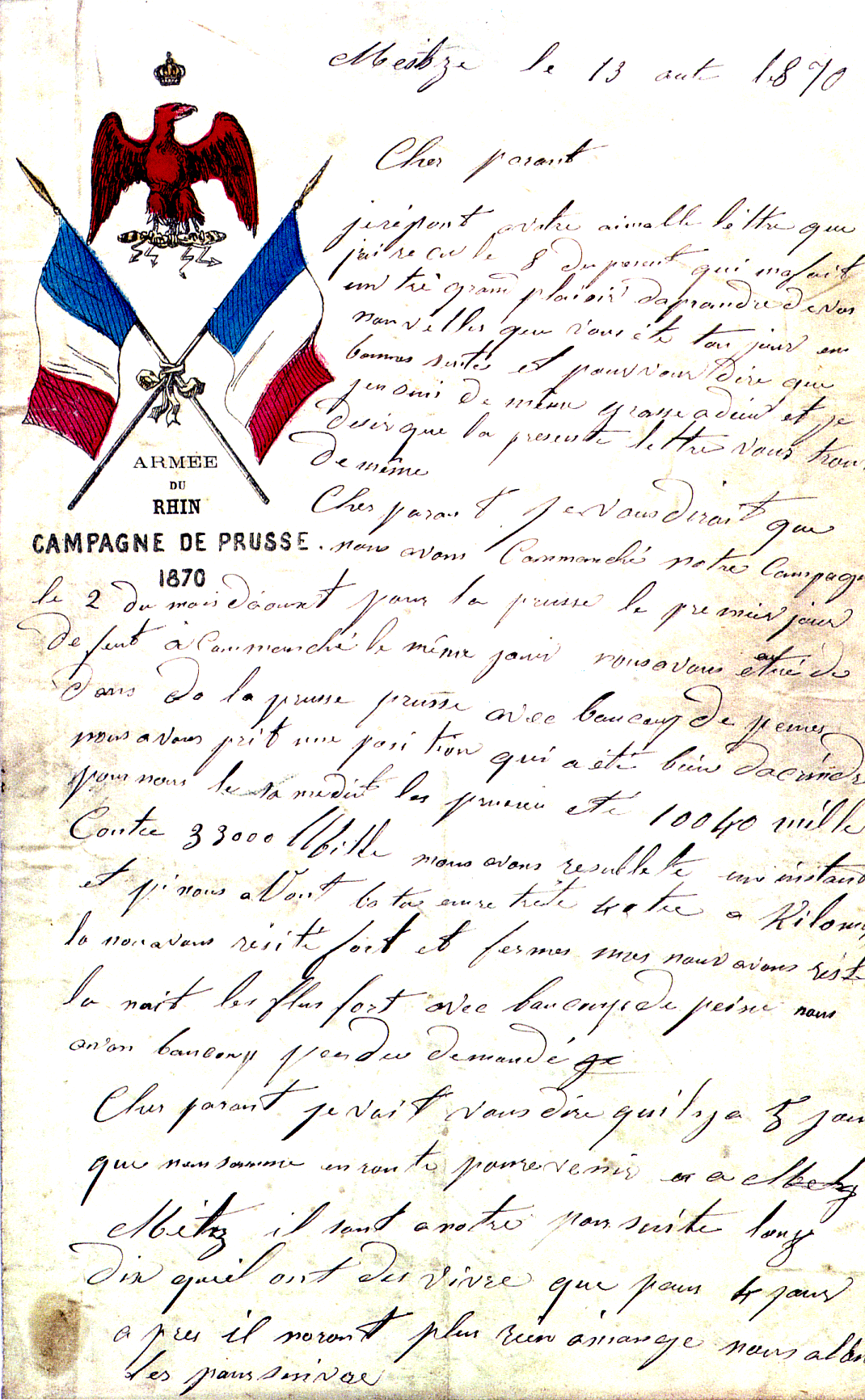 Lettre du soldat Morel-Vulliez